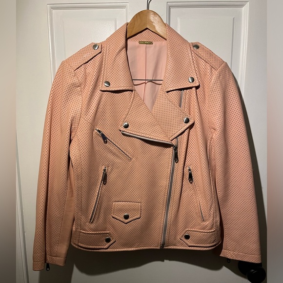 Rebecca Minkoff Blush Lambskin Leather Jacket - Picture 1 of 10